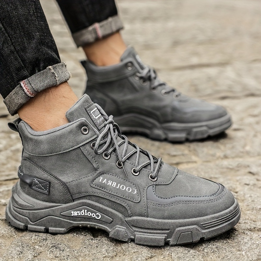 Juosiy Work Boots for Men Lightweight Casual Leather
